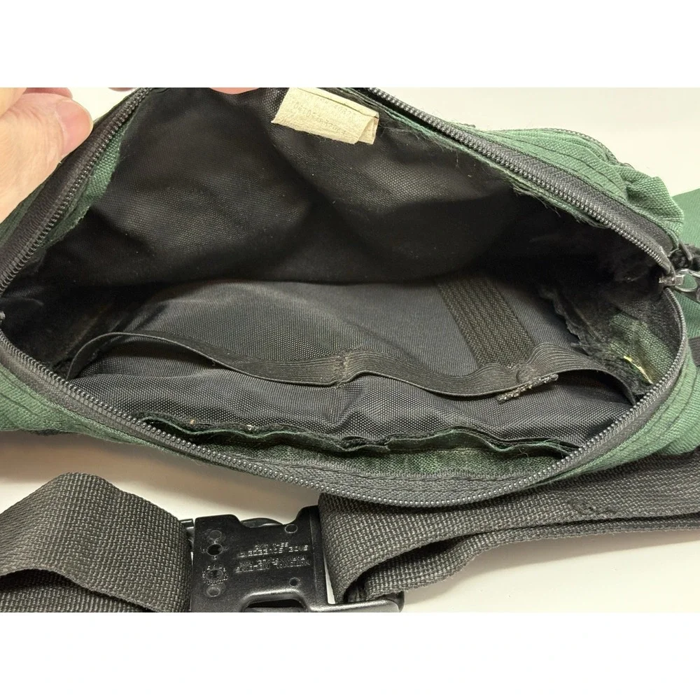 Vintage Jansport Oasis Fanny Pack Waste Pack Dual‎ Bottle Holder Camping Green